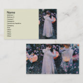 Anjer Lily Lily Roos John Singer Sargent Kunst Visitekaartje (Voorkant / Achterkant)