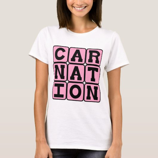 Anjer, Roze Bloem T-shirt (Voorkant)