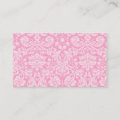 Anjer Roze Damast Patroon Visitekaartje (Achterkant)