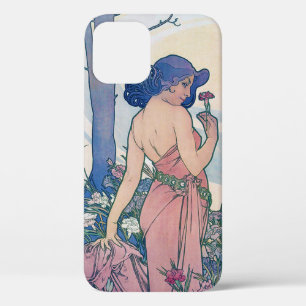 Anjer (vier bloemen), Alphonse Mucha Case-Mate iPhone Case