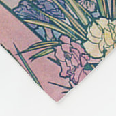 Anjer (vier bloemen), Alphonse Mucha Fleece Deken (Hoek)