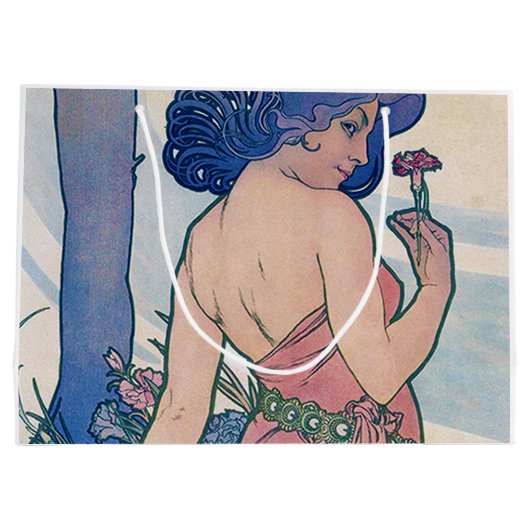 Anjer (vier bloemen), Alphonse Mucha Groot Cadeauzakje (Achterkant)