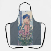 Anjer (vier bloemen), Alphonse Mucha Schort (Voorkant)