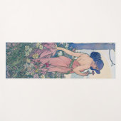 Anjer (vier bloemen), Alphonse Mucha Yogamat (Voorkant (horizontaal))