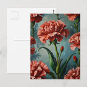 anjerbloemen briefkaart (Voorkant / Achterkant)