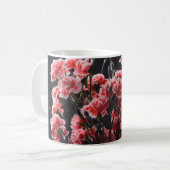 Anjerbloemen,  gekleurd, gekleurd koffiemok (Voorkant links)