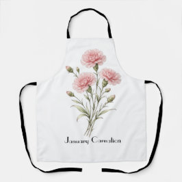 Anjerbloemen in januari schort