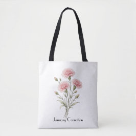 Anjerbloemen in januari tote bag
