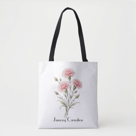 Anjerbloemen in januari tote bag (Voorkant)