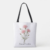 Anjerbloemen in januari tote bag (Achterkant)