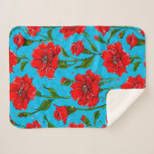 anjerbloemen sherpa deken (Voorkant (horizontaal))