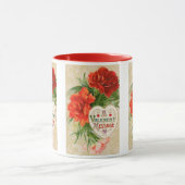 Anjerbloemen, Vintage Valentijnsbericht Mok (Midden)