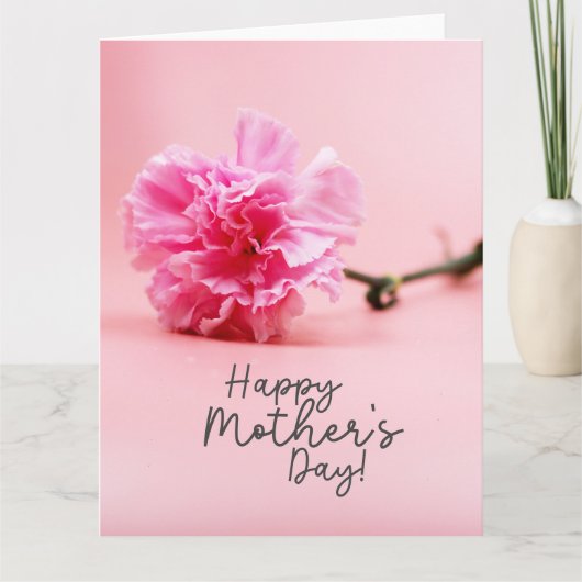 Anjerbloemen voor mama op Moederdag Kaart (Voorkant)