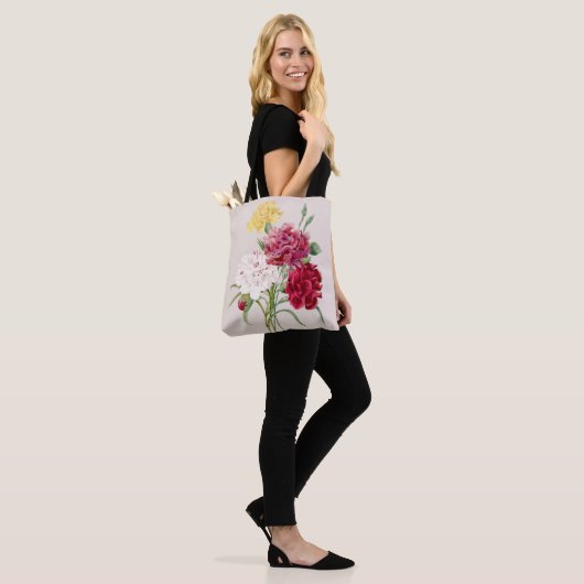 Anjercollage in vintage stijl tote bag (Op model)