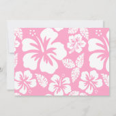 anjerroze tropische hibiscus; zomerpalm kaart (Achterkant)