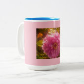 anjerroze tweekleurige koffiemok (Voorkant links)