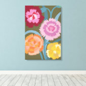 Anjers bloemen canvas afdruk (Insitu (Houten vloer))