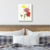 anjers Dianthus Garden Flowers Redoute Canvas Afdruk (Insitu (Slaapkamer))