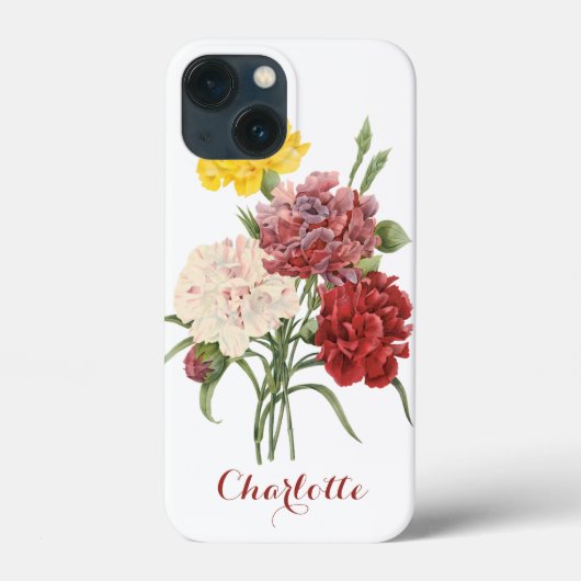  anjers Dianthus Garden Flowers Redoute Case-Mate iPhone Case (Achterkant)