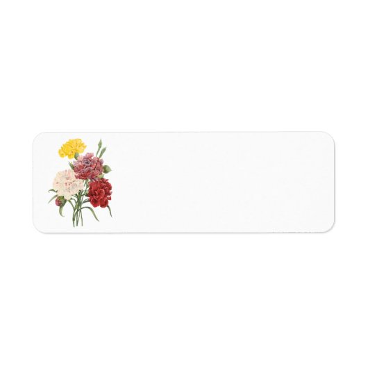  anjers Dianthus Garden Flowers Redoute Etiket (Voorkant)
