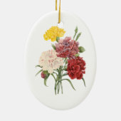  anjers Dianthus Garden Flowers Redoute Keramisch Ornament (Achterkant)