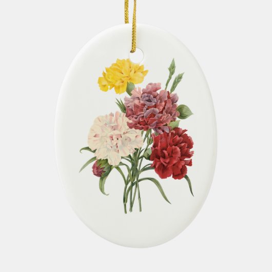  anjers Dianthus Garden Flowers Redoute Keramisch Ornament (Achterkant)