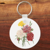  anjers Dianthus Garden Flowers Redoute Sleutelhanger (Voorkant)