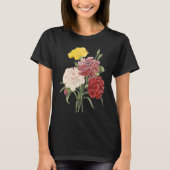  anjers Dianthus Garden Flowers Redoute T-shirt (Voorkant)