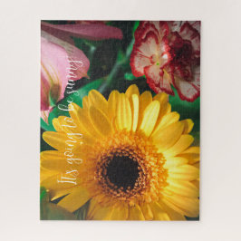 Anjers en geelgerbera legpuzzel