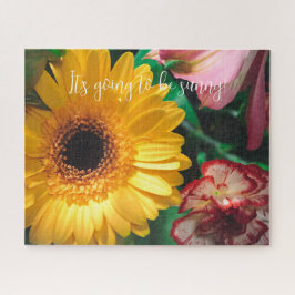 Anjers en geelgerbera legpuzzel
