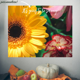 Anjers en geelgerbera poster