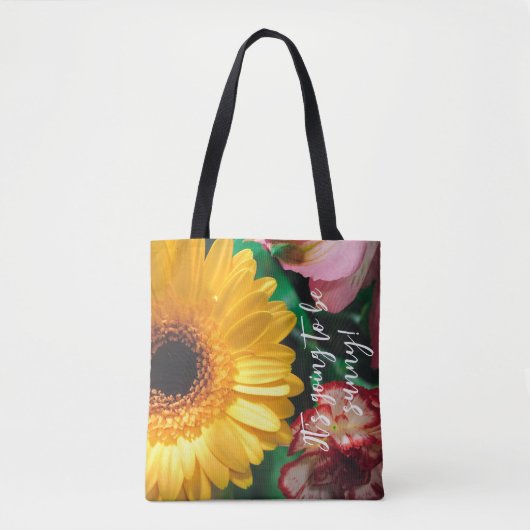 Anjers en geelgerbera tote bag (Voorkant)