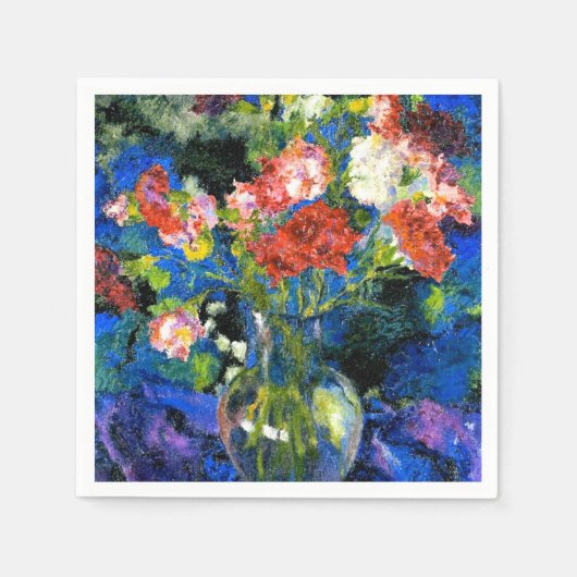 Anjers in een ronde glazen vaas servet (Voorkant)