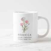 Anjers Januari Aangepaste Geboortebloem Grote Koffiekop (Rechts)