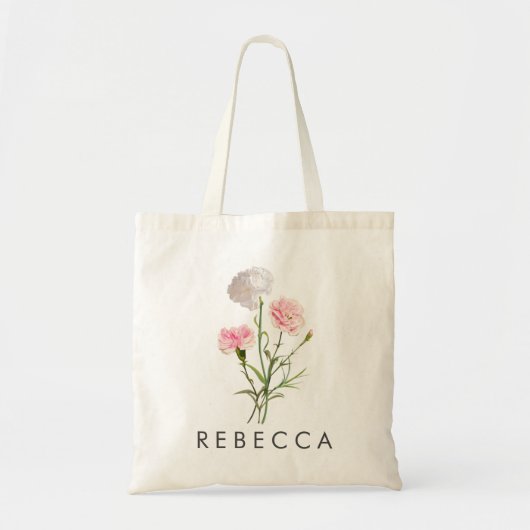 Anjers Januari Aangepaste Geboortebloem Tote Bag (Voorkant)