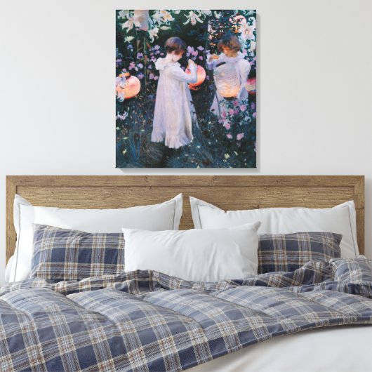 Anjers, Lily, Lily, Roos (John Singer Sargent) Canvas Afdruk (Insitu (Slaapkamer))