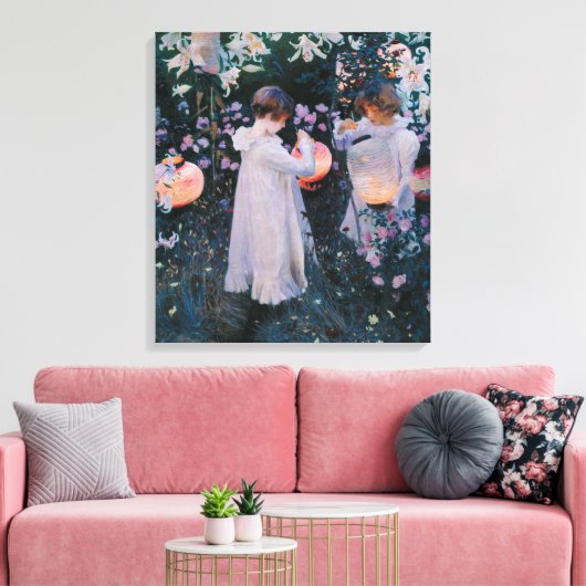 Anjers, Lily, Lily, Roos (John Singer Sargent) Canvas Afdruk (Insitu (Woonkamer))