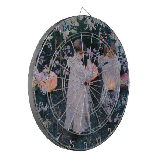 Anjers, Lily, Lily, Roos (John Singer Sargent) Dartbord (Voorkant Links)