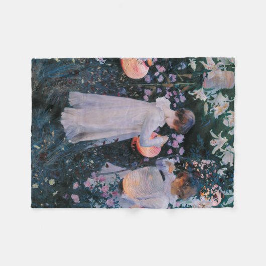 Anjers, Lily, Lily, Roos (John Singer Sargent) Fleece Deken (Voorkant (Horizontaal))