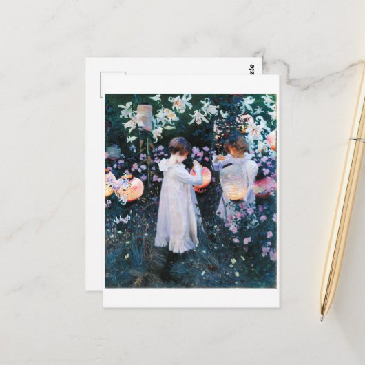 Anjers, Lily, Lily, Roos, Sargent Briefkaart (Voorkant / Achterkant in situ)