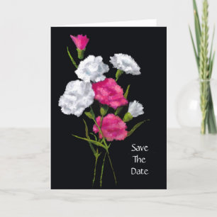 anjers: Roze, wit: Save the date Aankondiging