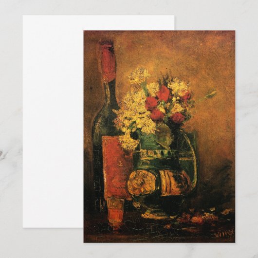 Anjers, Rozen en een fles door Vincent van Gogh (Voorkant / Achterkant)