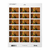 Anjers, Rozen en een fles door Vincent van Gogh Etiket (Full Sheet)