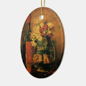 Anjers, Rozen en een fles door Vincent van Gogh Keramisch Ornament (Links)