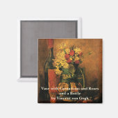 Anjers, Rozen en een fles door Vincent van Gogh Magneet (Voorkant / Achterkant)