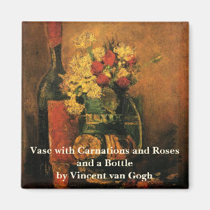 Anjers, Rozen en een Fles door Vincent van Gogh Magneet