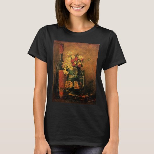 Anjers, Rozen en een fles door Vincent van Gogh T-shirt (Voorkant)