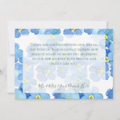 Anjers & Vergeet me Nots Bruiloft Bedankkaart (Achterkant)