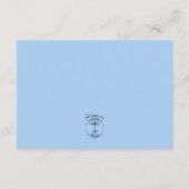 Anjers & Vergeet me Nots Bruiloft Details Informatiekaartje (Achterkant)