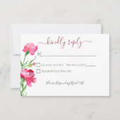 Anjers & Vergeet me Nots Bruiloft RSVP Kaartje (Voorkant)